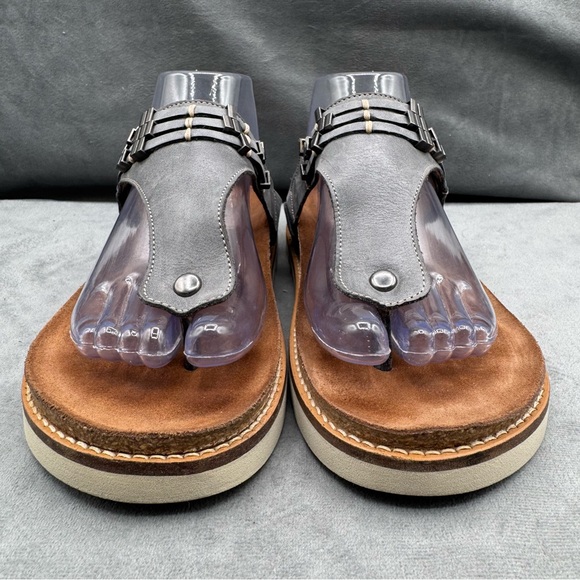Taos Stupendous Sandal Women’s Size 8.5 Steel Leather Boho Thong - Picture 9 of 14